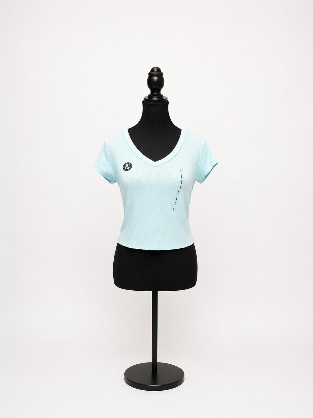 Aeropostale Light Blue V-Neck Women's Crop Top